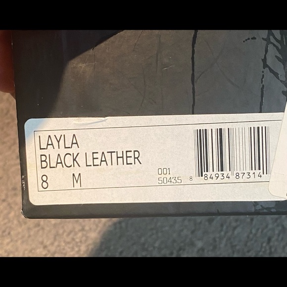 Dolce Vita Womens Layla Espadrille Wedge Sandal Black Leather Size 8 - Picture 7 of 7